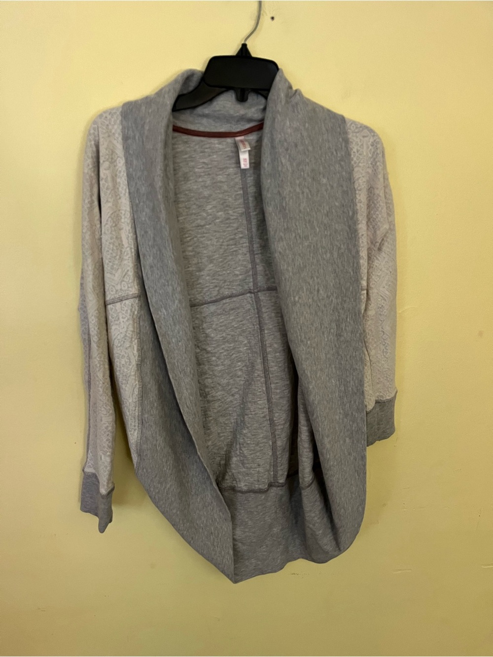 Xhilaration Gray Open-Front Shawl Collar Cardigan